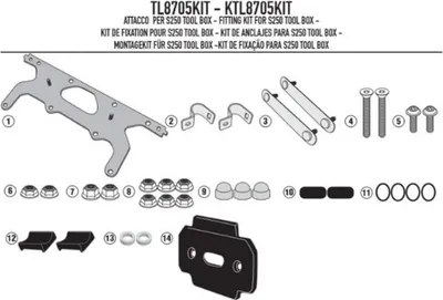 Immagine prodotto di Kit di montaggio KAPPA Kit specifico per il montaggio in nero, per d