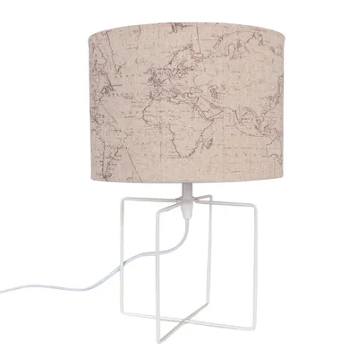 Produktbild von Clayre & Eef Tischlampe Ø 22x34 cm Beige Weiß Eisen