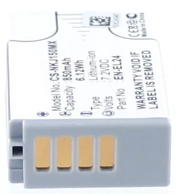 Produktbild von Akku für Nikon 1 J5 Li-Ion 7,2 Volt 800 mAh schwarz.