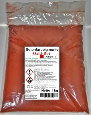 Produktbild von Eisenoxid Rot Pigment 1 kg - Beton -Gips-putze-Harz Farbe