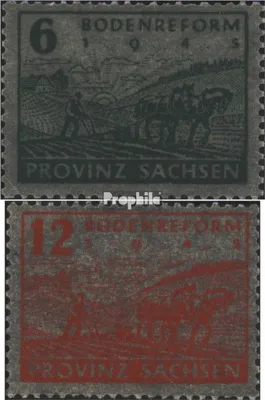 Produktbild von Briefmarken Sowjetische Zone (All.Bes.) 1946 Mi 90-91 (kompl.Ausgabe) gestempelt Bodenreform