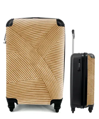 Produktbild von MuchoWow® Koffer Handgepäck Trolley Rollkoffer Kleine Reisekoffer mit 4 Rollen - Struktur - Natur - Kunst - Rattan - Cabin Size < 55x40x23 cm & 55x40x20 cm - Fotokoffer - Kabinenkoffer - Boardgepäck - Reise-Box - Reisekoffer - Reisegepäck - Koffer mit Bild - Trolley für Kinder