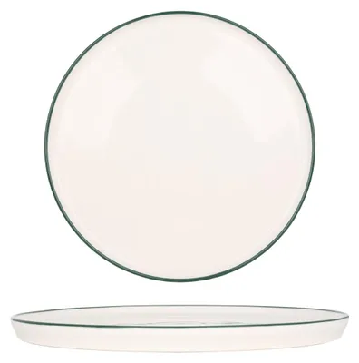 Obrázok produktu pre Dezertný tanier Rinart - zelený okraj - porcelán - 24 cm