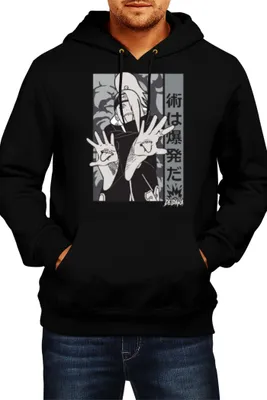 Immagine prodotto di Felpa con cappuccio da uomo Japan Manga Comics Anime Naruto Deidara Var-035, Man 2XL , Noir