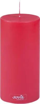 Produktbild von Stumpenkerze Rot, Ø 70 x 200 mm - Brenndauer ca. 104 Stunden