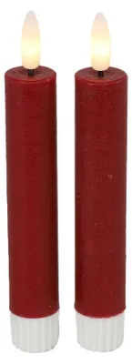 Immagine prodotto di Set di candele LED a bastoncino Countryfield rosso 15cm con telecomando