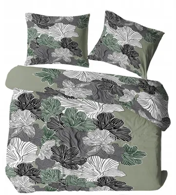 Produktbild von Piruu Baumwoll-Bettwäsche-Set 160x200 cm Bunt Blumen