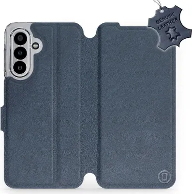 Produktbild von Echtleder Handyhülle für Galaxy A17 5G, Mobiwear Leather, Dunkelblau