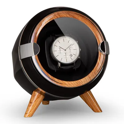 Image de Klarstein Remontoir Automatique de Montres, Boite a Montre Automatique Homme et Femme, Vitrine en Acrylique, Ultra Silencieux, 4 TPD et 3 Modes de Rotation, Rallonge Montres Grandes Tailles, Coffret