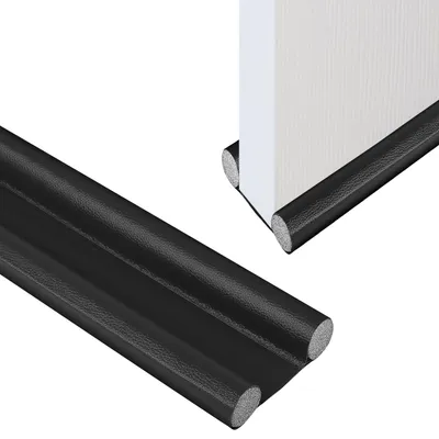 Doppelte Zugluftdichtung für Türen, 96 cm, schwarz