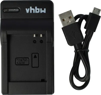 Produktbild von vhbw USB-C Ladegerät kompatibel mit Panasonic Lumix DMC-TZ56, DMC-TZ61, DMC-ZS30 Kamera - Ladeschale + USB-C Kabel Ladeanzeige
