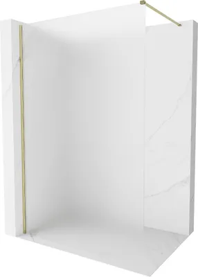 Zdjęcie produktu dla Mexen Kioto-X ścianka prysznicowa Walk-in 150 x 200 cm, szron 10 mm, złota - 800-150-101-50-30-X