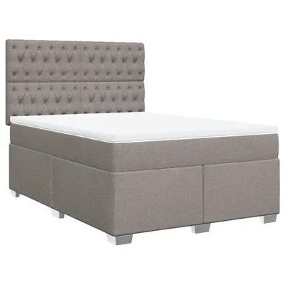Produktbild von vidaXL Boxspringbett mit Matratze Taupe 160x200 cm Stoff