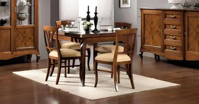 Produktbild von Esstisch Antik Stil Massivholz Möbel Italienische Esstische Tisch Holz Tische