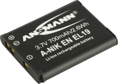 Produktbild von Ansmann 1400-0016 A-NIK EN-EL 19 Lithium Ionen (Li-Ion) Akku f?r Digitale Kamera, 700 mAh Kapazit?t
