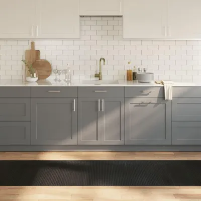 Produktbild von vidaXL Teppich Rechteckig Schwarz 70x400 cm Bambus