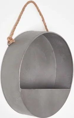 Produktbild von HOMESCAPES Runder mittelgroßer Metall-Hängetopf, 30cm