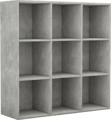 Zdjęcie produktu dla VidaXL 801129, Szary, 9 pół., Drewno, Drewno, 980 mm, 290 mm