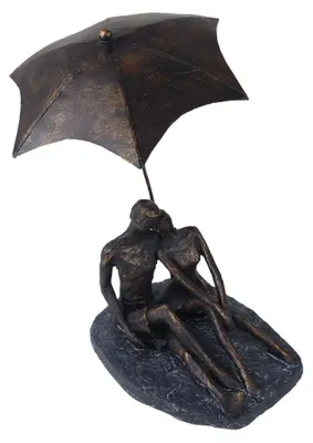Immagine prodotto di Figura decorativa in polistirolo, circa 31x17 cm, scultura in bronzo, decorazione "Rendezvous"