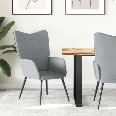 Image de vidaXL Fauteuil relax gris clair Tissu