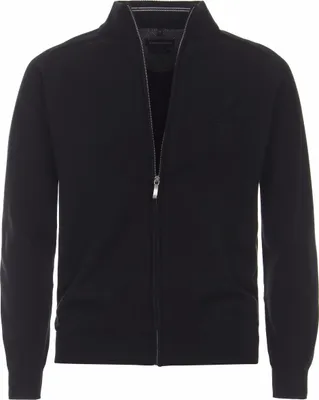Produktbild von CASAMODA Herren Strickjacke Zipper Regular Baumwolle Schwarz 6XL