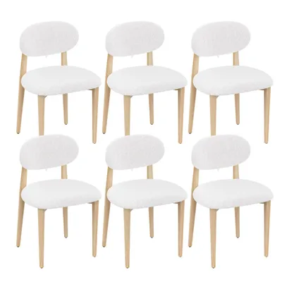 Produktbild von 6er Set Esszimmerstühle Samt ideal für Esszimmer und Küche Beige