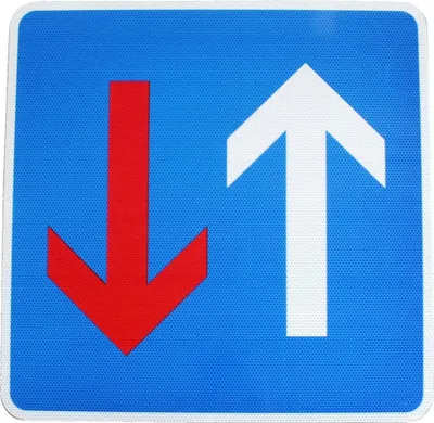 Produktbild von ORIGINAL RA2 Verkehrszeichen Nr. 308 Vorrang vor dem Gegenverkehr 600 mm RAL RSA-21 StVO Verkehrsschild Schild Straßenschild Baustellenschild Schilder