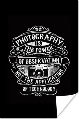 Produktbild von MuchoWow® Poster Kamera - Vintage - Zitat 80x120 cm - Papierdruck