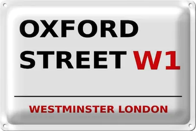 Produktbild von Blechschild London 30x20cm Westminster Oxford Street W1