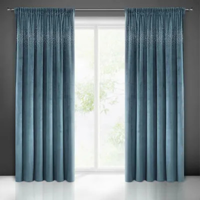 Produktbild von Vorhang AURORA dunkelblau marine140x270 cm Kräuselband