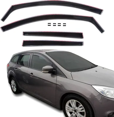 Image de GP Déflecteurs Deflecteurs D'Air Pour Ford Focus 3 2011-2018 5 Portes Kombi 4pcs, Aérodynamique, Montage Facile