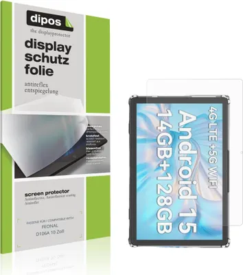 Produktbild von 2x Schutzfolie für FEONAL D106A 10 Zoll matt Displayschutzfolie Folie Display Schutz dipos