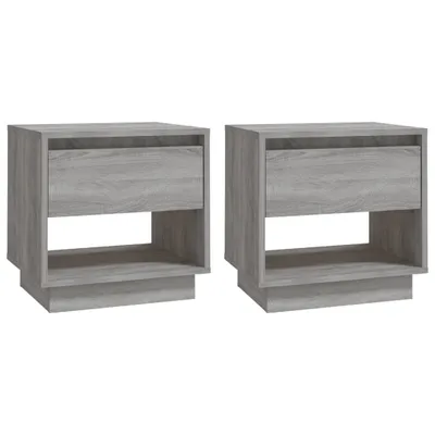 Produktbild von Nachttische 2 Stk. Grau Sonoma 45x34x44 cm Holzwerkstoff