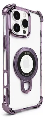 Produktbild von MagSafe Handyhülle für iPhone 11 Transparent Lila mit Ring Ständer, Magnetische Schutzhülle mit 360° Drehbarer Halterung