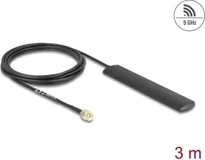 Obrázok produktu pre DeLOCK 10035, 3 dBi, 5.15 - 5.85 GHz, 50 ohm, Všesmerová anténa, RP-SMA, Samec