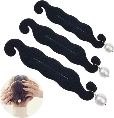 Produktbild von Haarstyling-Set für Frauen, Donut-Haarspangen, Twist-Kränze, Sponsclip