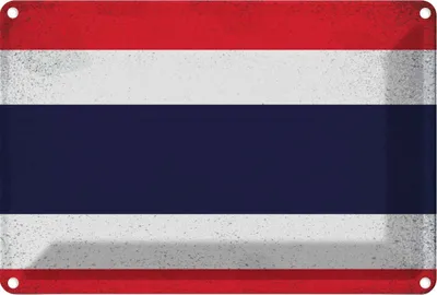 Produktbild von vianmo Blechschild 20x30 cm Thailand Vintage Flagge Fahne Wappen