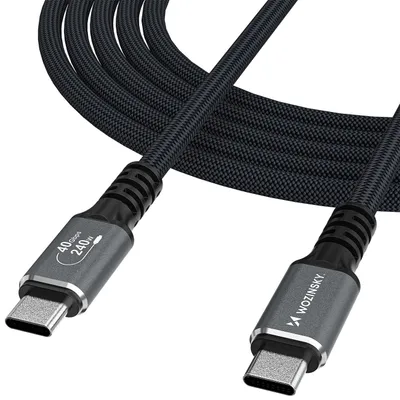Image de Câble Wozinsky WPS-UY41S USB-C Thunderbolt 4 240W 1m 4K - noir