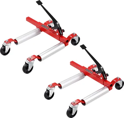 Image de 2 x chariot de roue Cric de positionnement de véhicule Cric de voiture 680kg Rotatif