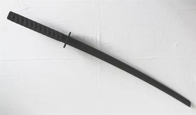 Produktbild von Bokken aus schwarzem Kunststoff, Serie 03, ca. 1m, mit Tsuba, ca. 580g