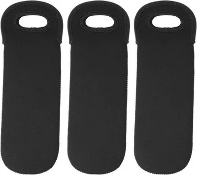 Produktbild von Set aus 3 Neopreen Flaschenhülsen - Isoliert & Schützend für Wein, Bier und Babyflaschen