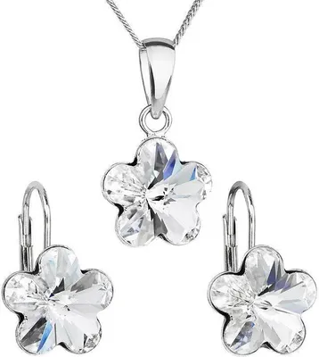 Produktbild von EVOLUTION GROUP Kristall-Set mit Swarovski-Kristallen 39143.1 (Ag925/1000)