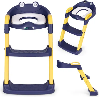 Immagine prodotto di Sedile per WC per bambini con gradini e scaletta, blu, ECOTOYS