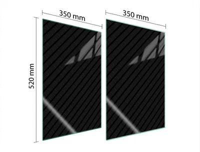 Produktbild von Glasschutzplatte Für Küche 2X35X52 Schwarz