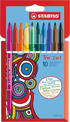 Produktbild von STABILO: Filzstift und Fineliner in einem – das 2-in-1 Trio