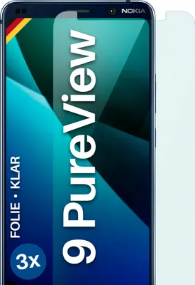 Produktbild von moex® 3x Schutzfolie kompatibel mit Nokia 9 PureView - Displayschutzfolie dünn Folie, Klar