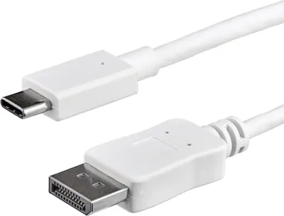Obrázek produktu pro StarTech.com CDP2DPMM1MW, 1 m, USB typu C, DisplayPort, Samec, Samec, Přímý