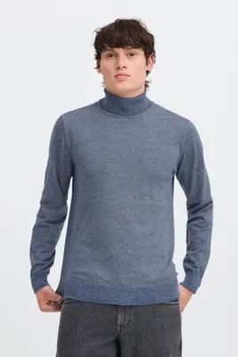Produktbild von Blend BHBruton Herren Rollkragenpullover Strickpullover Feinstrick Pullover mit Rollkragen Rippbündchen Regular fit