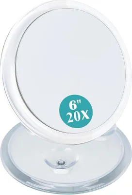 Produktbild von Kompakter Make-Up-Spiegel mit 20-facher Vergroting und Zuignappen