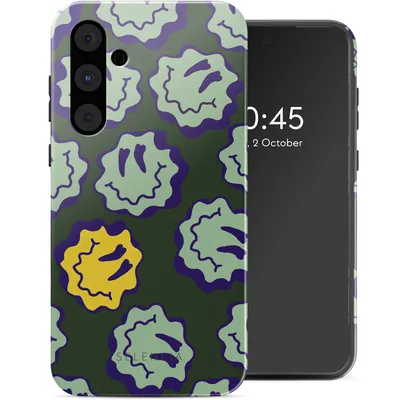 Produktbild von Selencia Vivid Back Cover Samsung Galaxy A55 - Wavy Smiley Green